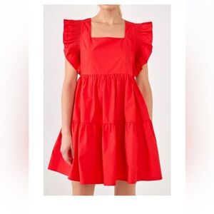 English Factory Red Mini Dress